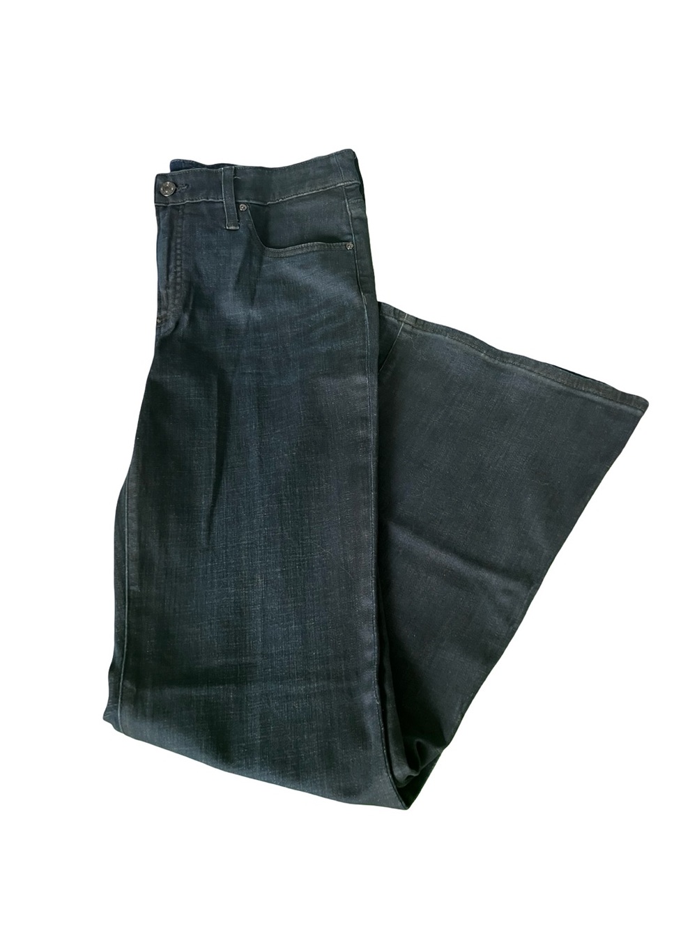 NEW Chicos So Slimming Girlfriend Flare Jeans Dark Wash Denim Womens Size 6